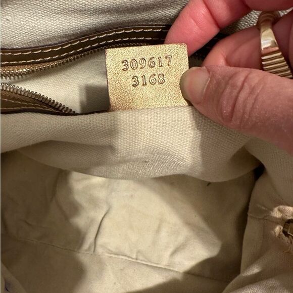 Gucci Brown Shoulder Bag with Leather Trim - Picture 5 of 11